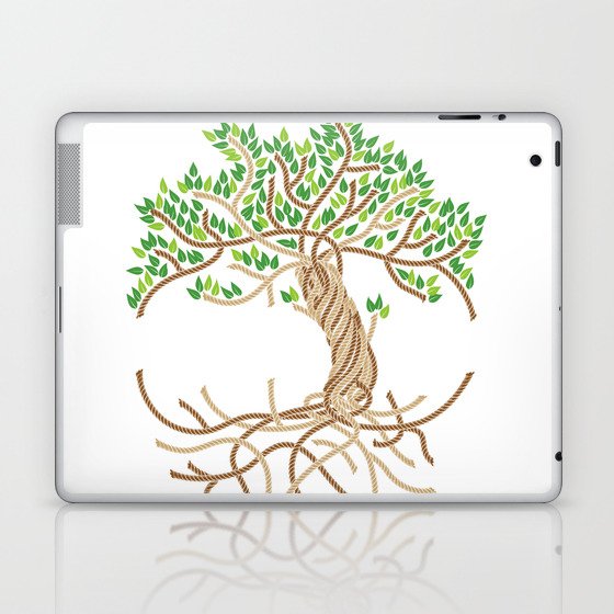 Rope Tree of Life. Rope Dojo 2017 white background Laptop & iPad Skin