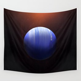 Neptune planet. Poster background illustration. Wall Tapestry
