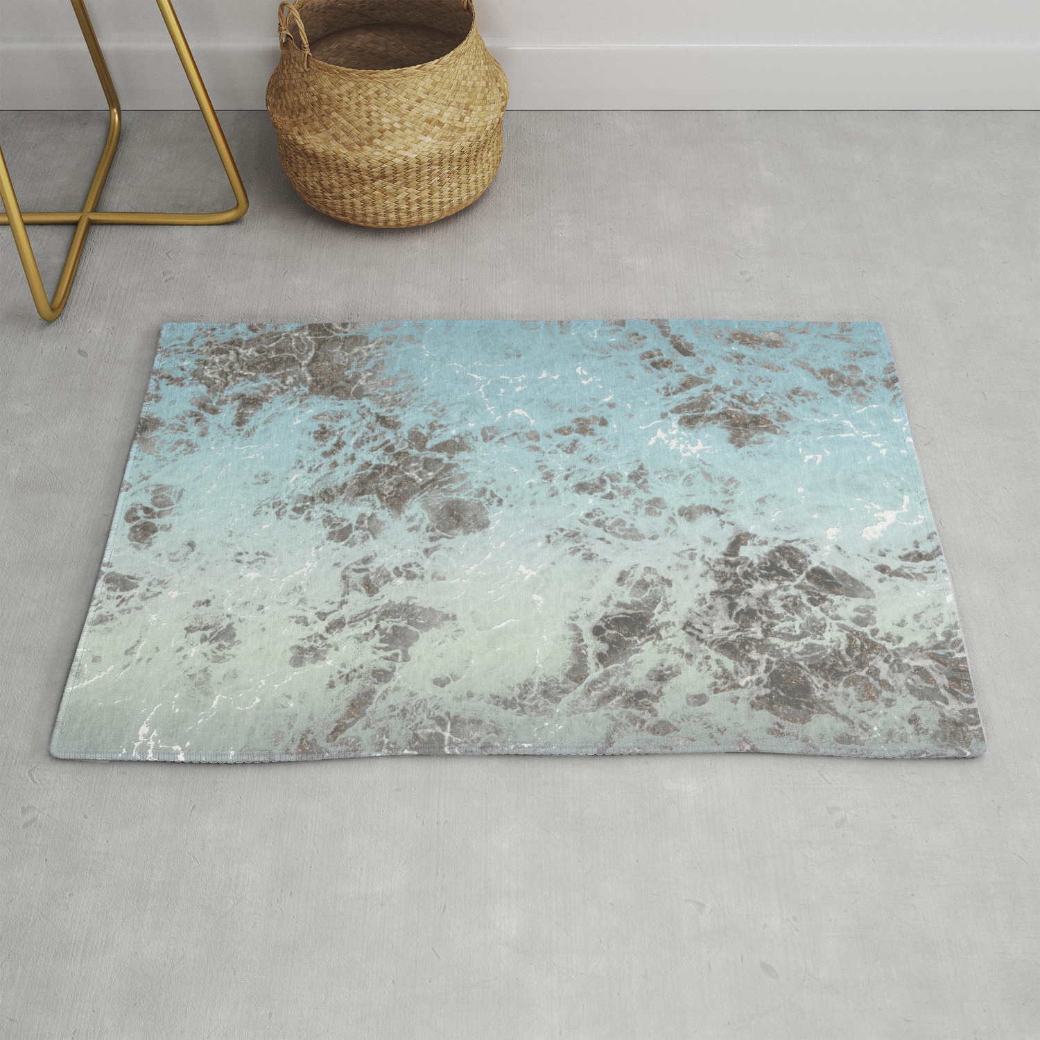 Blue Gray Abstract Pattern Rug By Fuzzyfox85 Society6