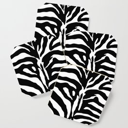 Black and white Zebra Stripes Design Coaster
