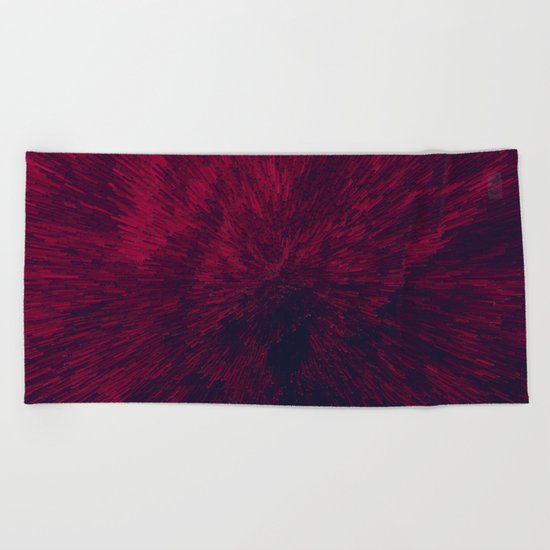 Bold Burst in Red Beach Towel