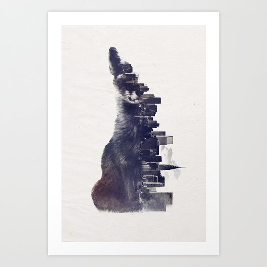 Fox from the City Art Print