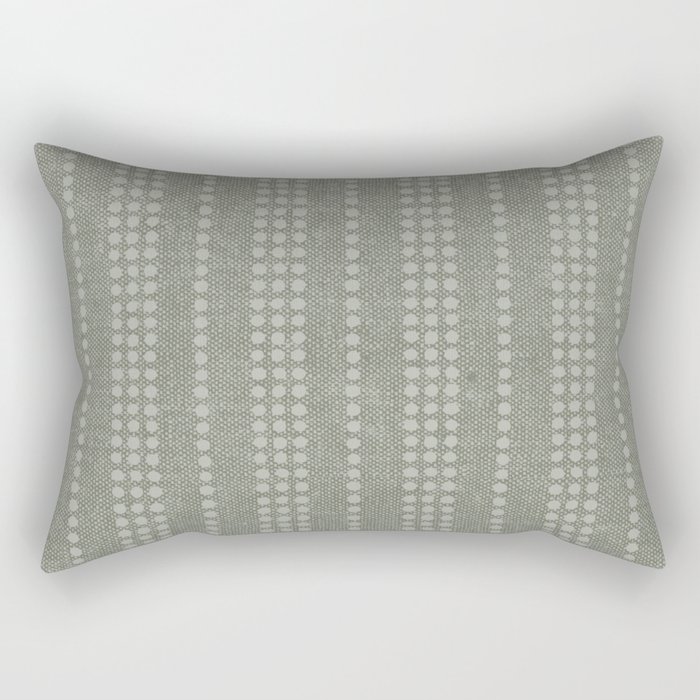 irregular striped dots - sage Rectangular Pillow