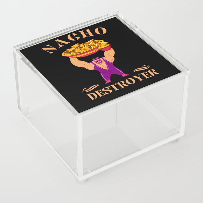 Nacho Destroyer Wrestling Lucha Libre Acrylic Box