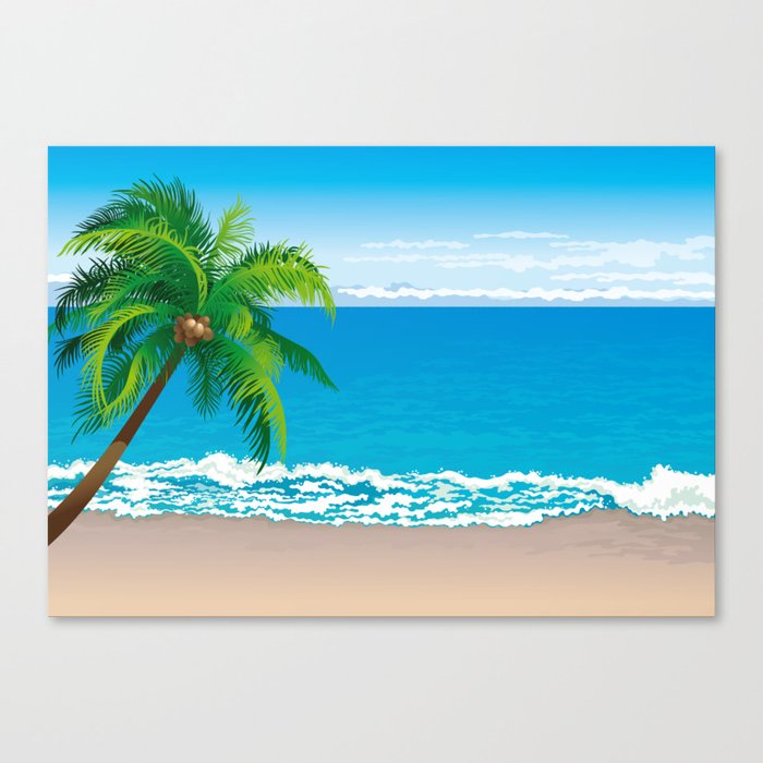Tropical Seashore Canvas Print