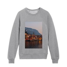 Lake Como, Italy, Lake Mountain Views Kids Crewneck