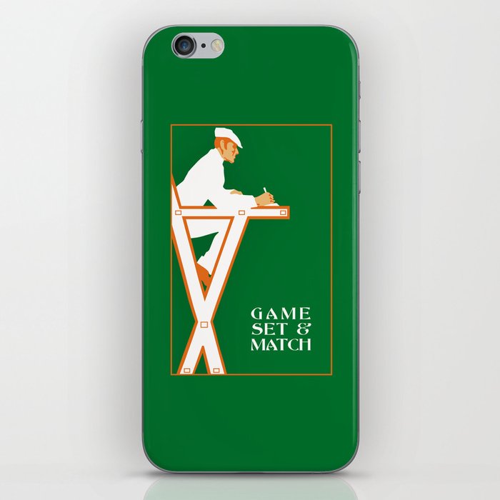 Game set and match retro tennis referee iPhone Skin