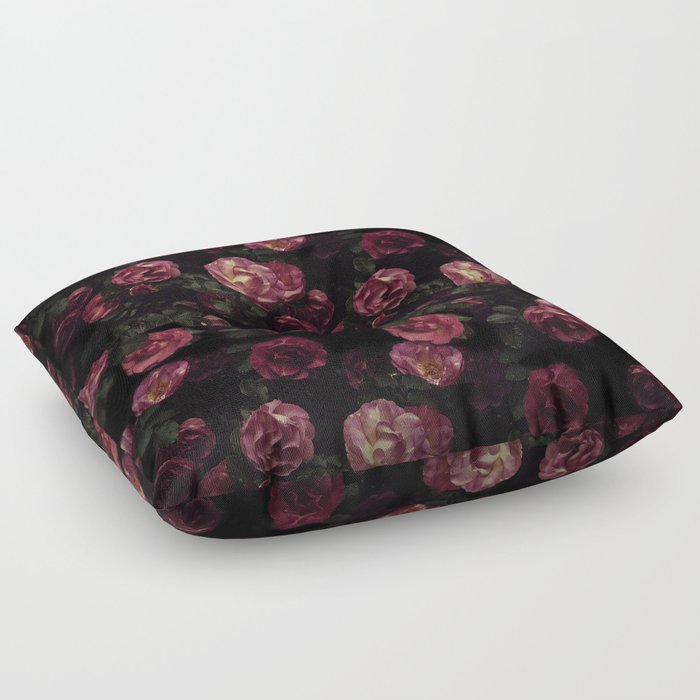 Moody Roses Floor Pillow