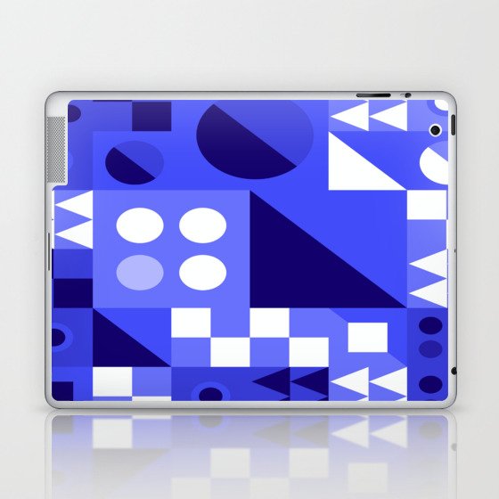 Blue geometry art Laptop & iPad Skin