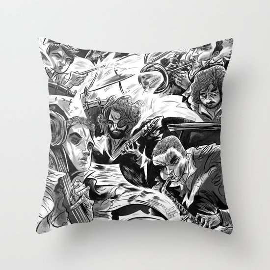 "Milkbread" band poster Throw Pillow