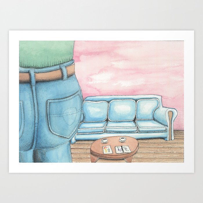 And Sofa Art Print By Daviddomike Society6 And Sofa Art Print By Daviddomike