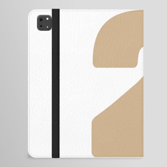 2 (Tan & White Number) iPad Folio Case
