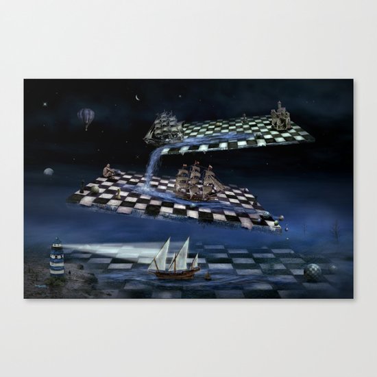 Turbulent journey time Canvas Print