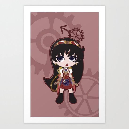 Steampunk Sailor Mars - Sailor Moon Art Print