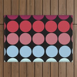 Multicolor Classic Freehand Retro Dots Outdoor Rug