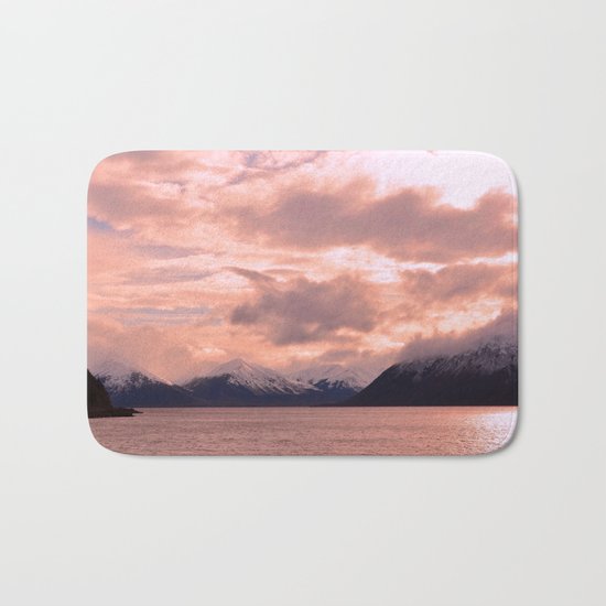 Rose Quartz Over Hope Valley Bath Mat