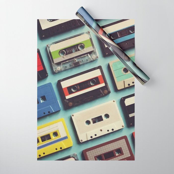 Vintage Cassette Tapes Wrapping Paper