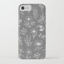 Patagonian Wildflowers - Charcoal iPhone Case