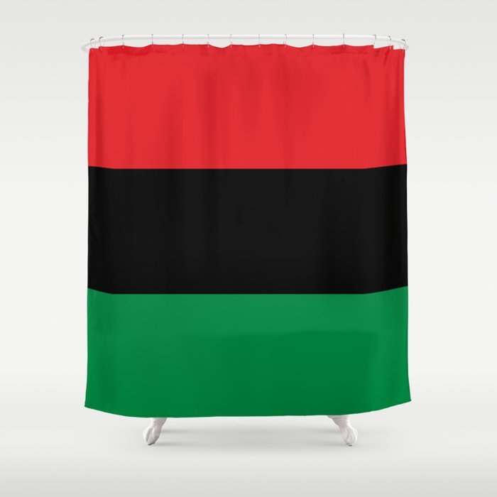 Pan African UNIA Flag Shower Curtain