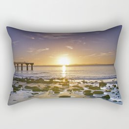 New Zealand Photography - Murrays Bay Beach In The Sunset Rectangular Pillow