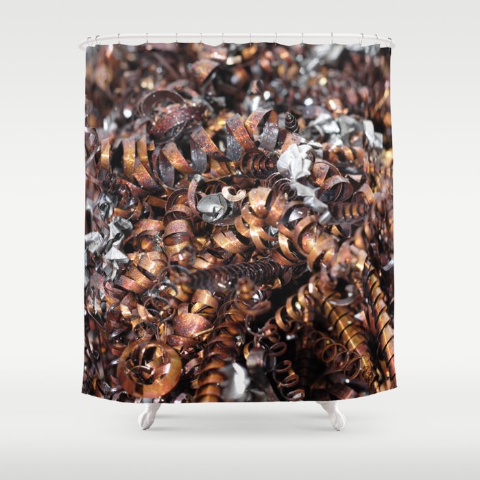 Copper cuttings Shower Curtain