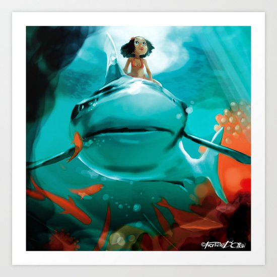 Surfqueen Art Print