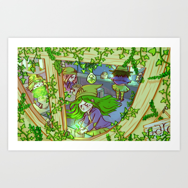 Magic Garden Art Print By Porcupineslug Society6