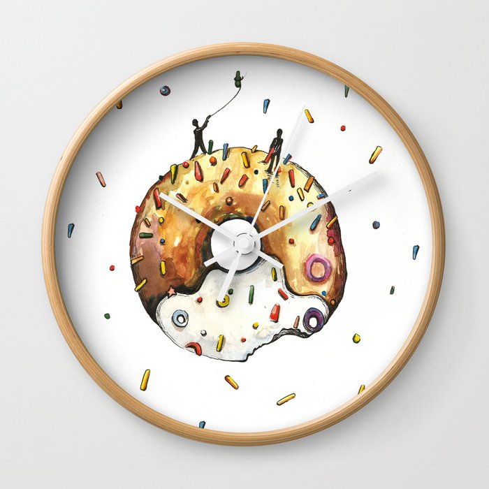 Doughnut and gravity Wall Clock
