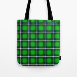 Scottish Tartan Blue and Green Tote Bag