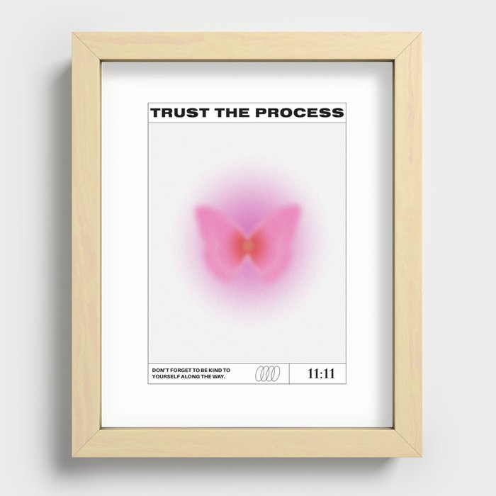 Trust The Process Poster Recessed Framed Print