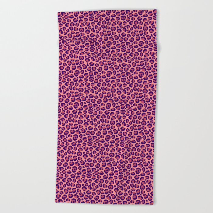 Purple & Pink Cheetah Print Beach Towel