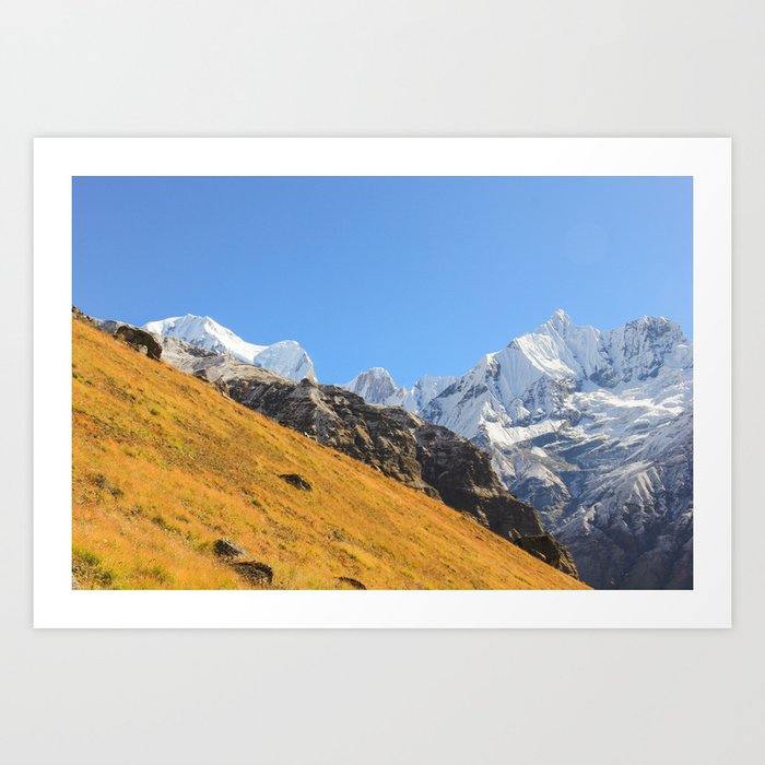 Annapurna mountain range Art Print
