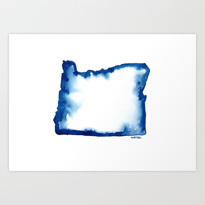 oregon state watercolor outline