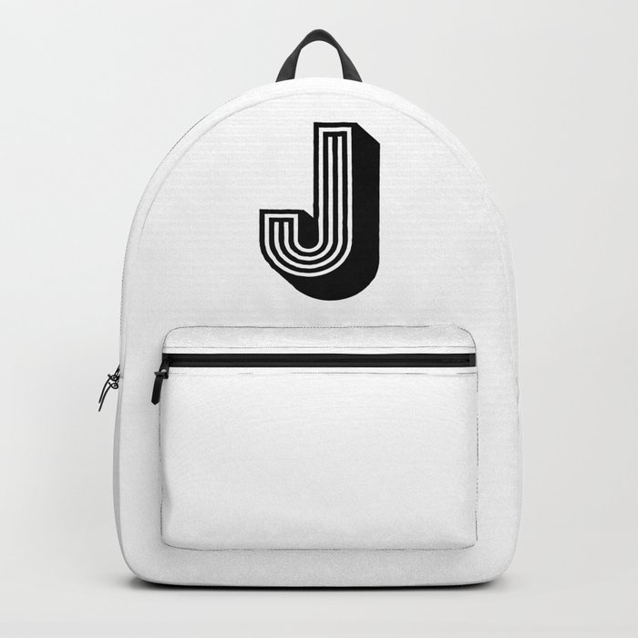 Letter J Backpack by typogram Society6