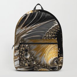 JINN swirls of black and white gold Backpack