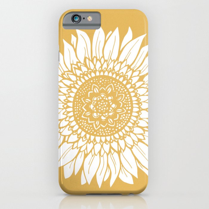 Yellow Sunflower Drawing Iphone Case By Aterkaderk Society6
