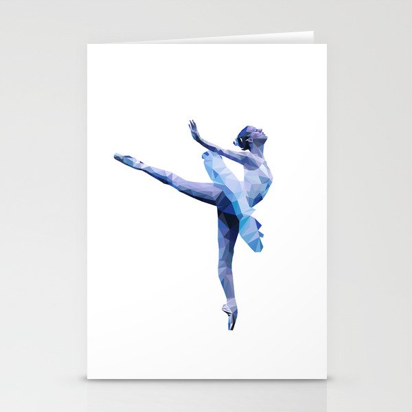 Geometric Ballerina Stationery Cards