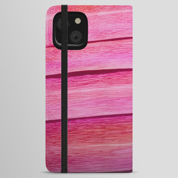 Abstract painting with fuchsia and pink colors iPhone Wallet Case