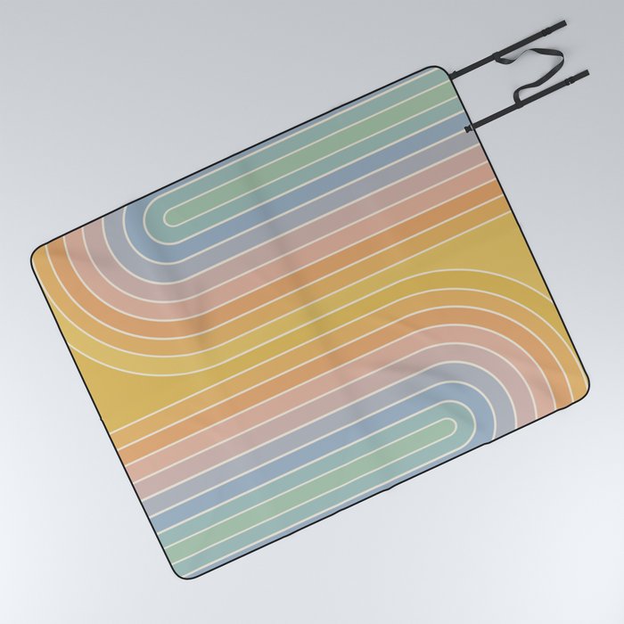 Gradient Curvature III Picnic Blanket