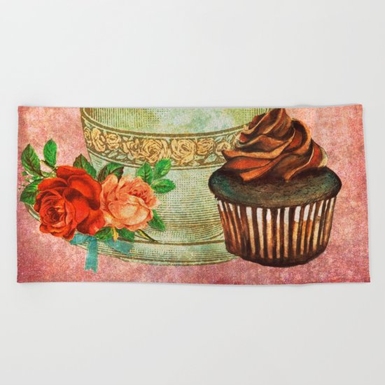 Sweets Vintage Poster 03 Beach Towel
