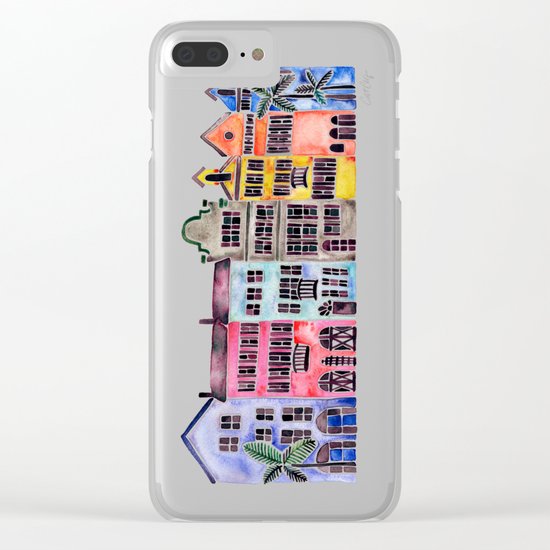 Rainbow Row – Charleston Clear iPhone Case
