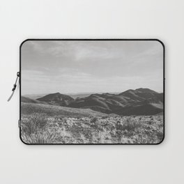 Big Bend Vista Black and White - Texas Photography Laptop Sleeve