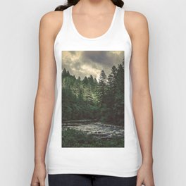 Pacific Northwest River - Nature Photography Tank Top | Nature, Pop Art, Digital, Woods, Forest, Mountain, Trees, Graphic Design, Painting, Graphicdesign 