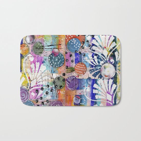 deep orange space Bath Mat