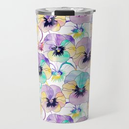 Floral pattern with pansies Travel Mug