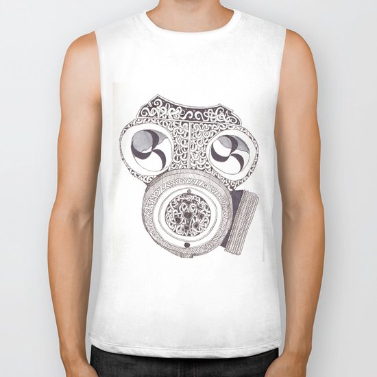 Celtic gasmask Biker Tank