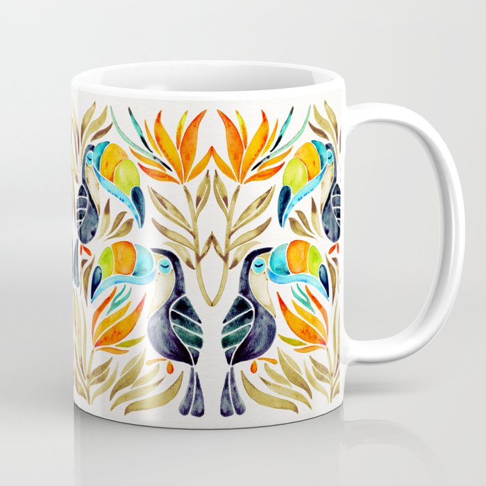 Tropical Toucans – Sepia Palette Coffee Mug
