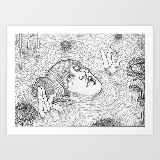 Drowning Art Print
