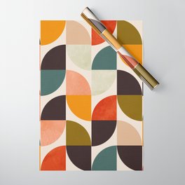 bauhaus mid century geometric shapes 9 Wrapping Paper
