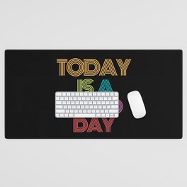 Today Is A Good Day | Retro Neon Desk Mat